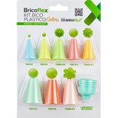 Kit Bico Plástico Colors 8 Peças + 1 Adaptador