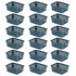 Kit com 24 Cestos Organizadores Multiuso Pequeno Azul