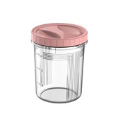 Pote de Plástico com Tampa de Rosca Rosa 1 Litro